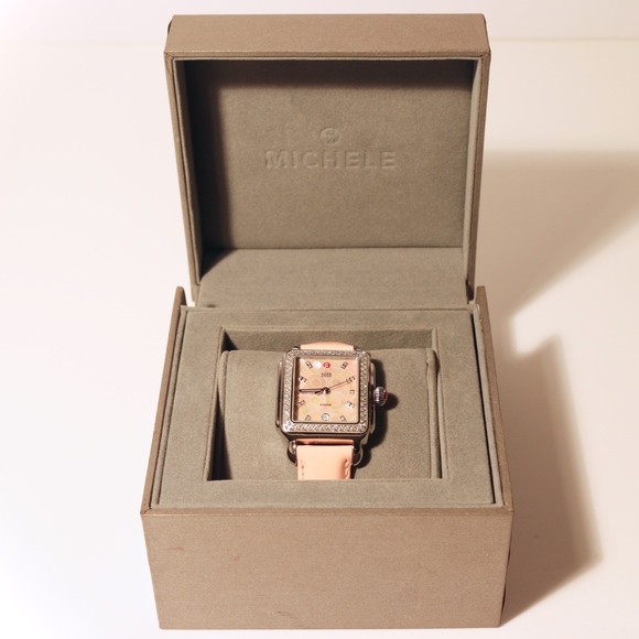 Michele Accessories - Michele -Deco Diamond Mosaic Stainless Steel Watch